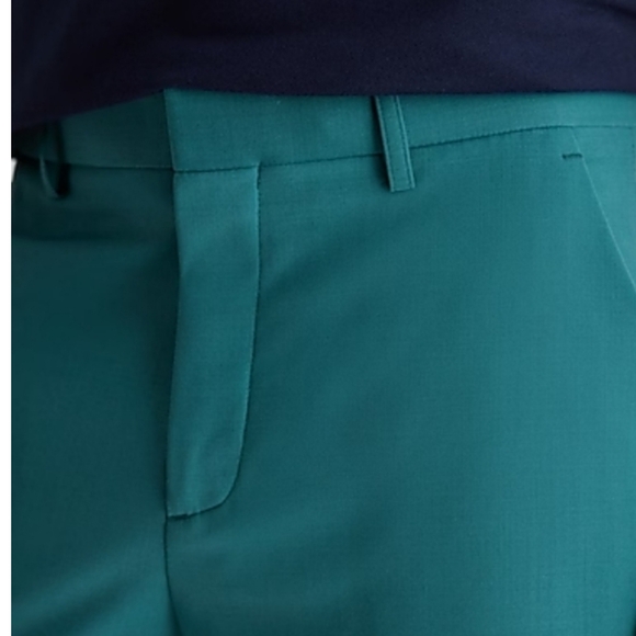 Express Mens Extra Slim  Wool-Blend Modern Tech Teal Suit Pants Size 32x30 - Picture 5 of 8